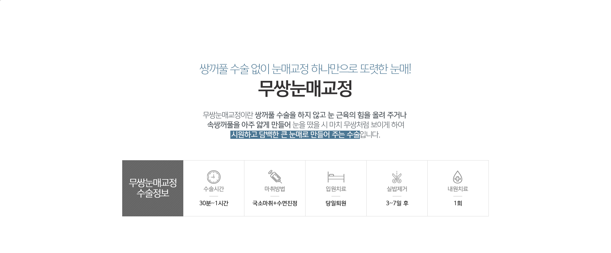 무쌍눈매교정